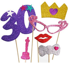 Kit de Photocall Femme Joyeux 30 ans avec 6 pièces