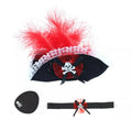 Kit de Pirata para mujer: Sombrero, Collar y Parche