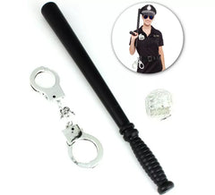 Kit de police : menottes, matraque et badge jouet