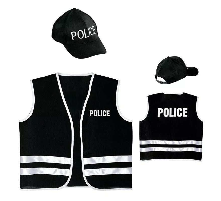 Translation missing: fr.Kit de Policía inglés infantil: Gorro y chaleco