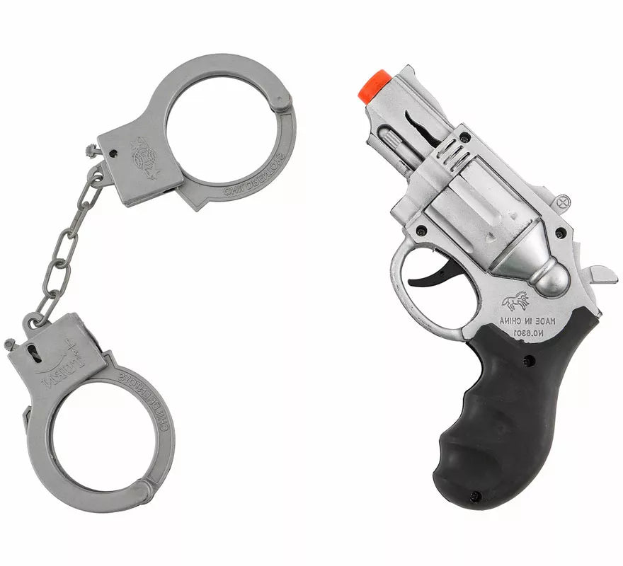 Translation missing: fr.Kit de Policía: Pistola y Esposas de plástico