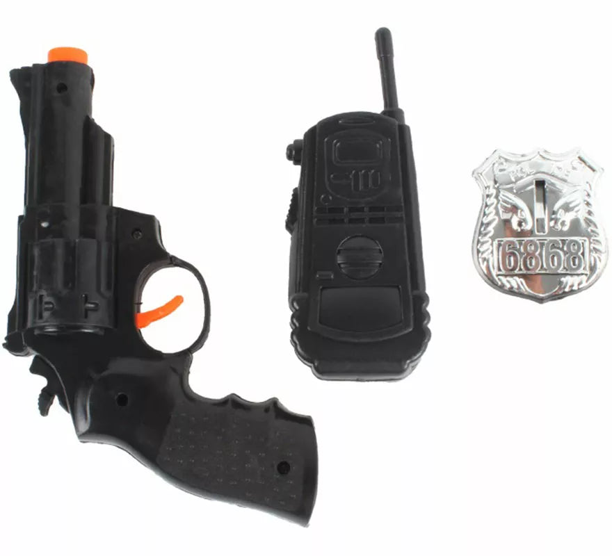 Translation missing: fr.Kit de Policía: Walkie, Placa y Pistola de plástico