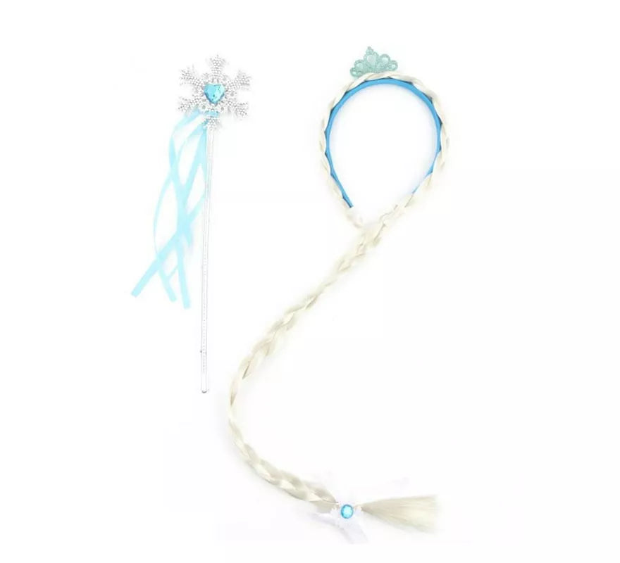 Translation missing: fr.Kit de Princesa de Hielo: Diadema con trenza y Varita