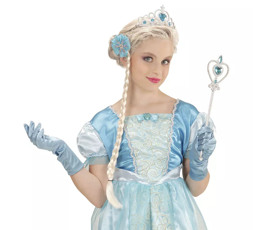 Translation missing: fr.Kit de Princesa de las Nieves Infantil: Tiara, Trenza, Guantes y Barra Mágica