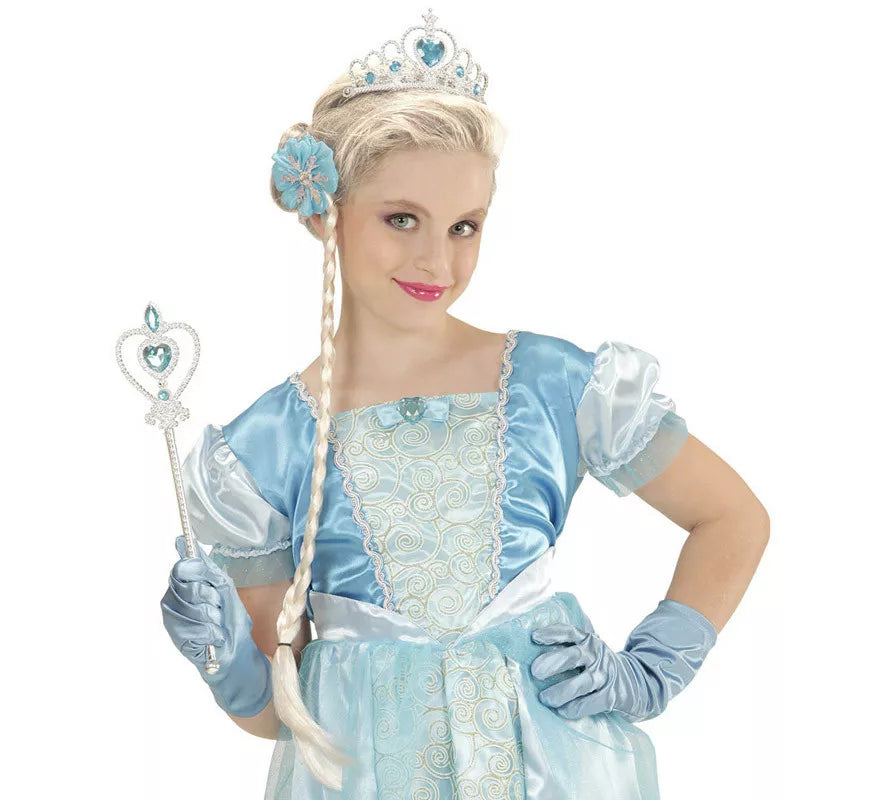 Translation missing: fr.Kit de Princesa de las Nieves Infantil: Tiara, Trenza, Guantes y Barra Mágica