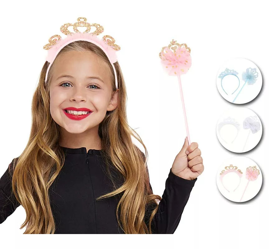 Translation missing: fr.Kit de Princesa en modelos surtidos infantil: Diadema y Varita