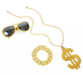 Kit de Rapero extravagante: Gafas, Collar y Pulsera