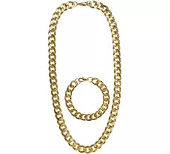 Kit rappeur : bracelet et collier en or