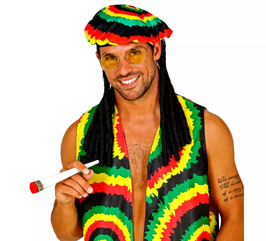 Translation missing: fr.Kit de Rastafari: Gorro con rastas, Gafas y Cigarro