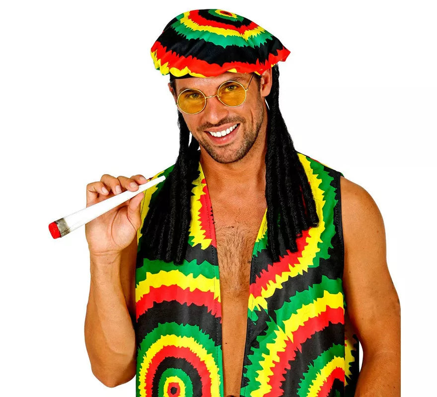 Translation missing: fr.Kit de Rastafari: Gorro con rastas, Gafas y Cigarro