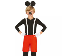 Kit Souris Enfant : Bandeau, Nez et Short avec bretelles