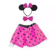 Kit Souris : Bandeau, Nœud Papillon et Tutu de différentes couleurs