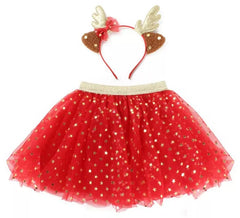 Kit Renne de Noël Enfant : Bandeau Tutu et Bois