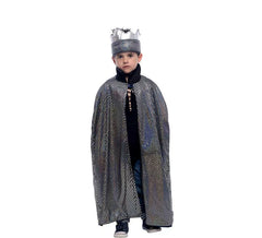 Kit Roi Médiéval Enfant : Cape et Couronne Réversibles
