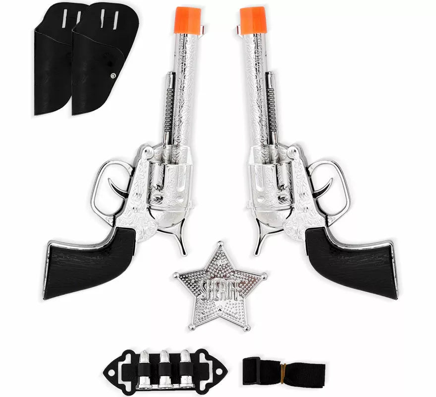 Translation missing: fr.Kit de Sheriff: Placa y 2 Pistolas con Balas de plástico