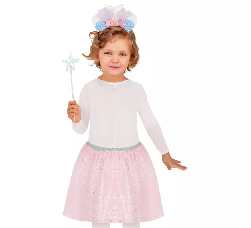 Translation missing: fr.Kit de Sirenita infantil: Diadema, Varita y Tutú