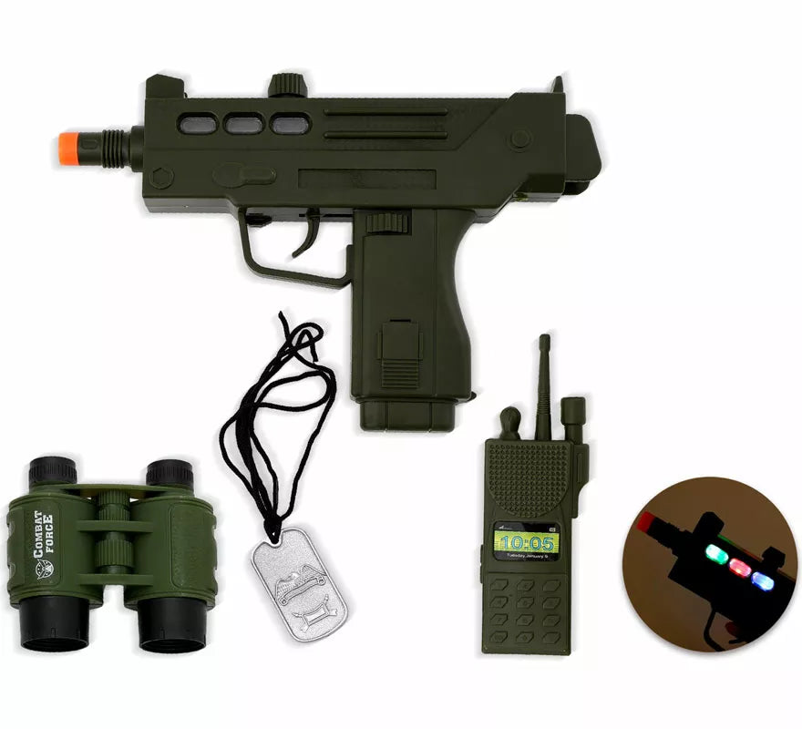 Translation missing: fr.Kit de Soldado: Fusil, Chapa, Prismáticos y Walkie de plástico
