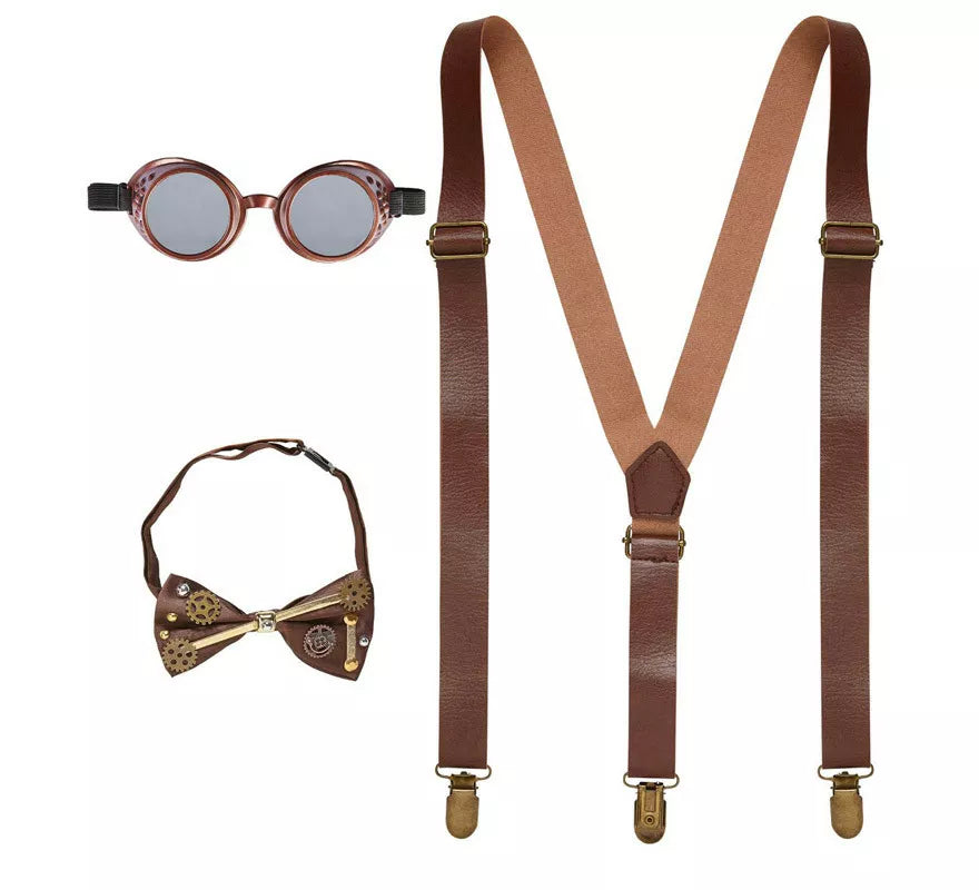 Translation missing: fr.Kit de Steampunk: Gafas, Tirantes y Corbatín