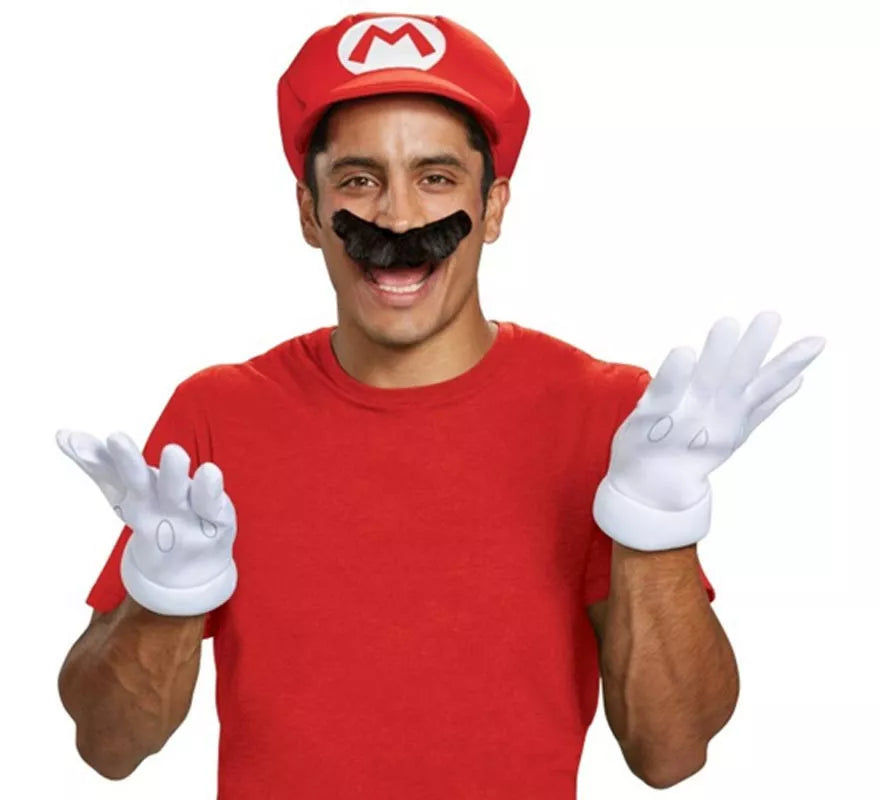 Translation missing: fr.Kit de Super Mario Nintendo para Adulto: Gorra, guantes y bigote