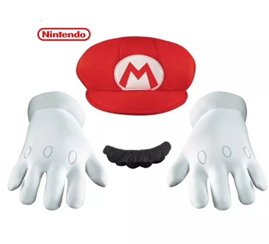 Translation missing: fr.Kit de Super Mario Nintendo para Adulto: Gorra, guantes y bigote