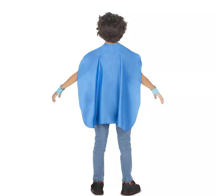 Translation missing: fr.Kit de Superhéroe azul infantil: antifaz, capa y cinturón