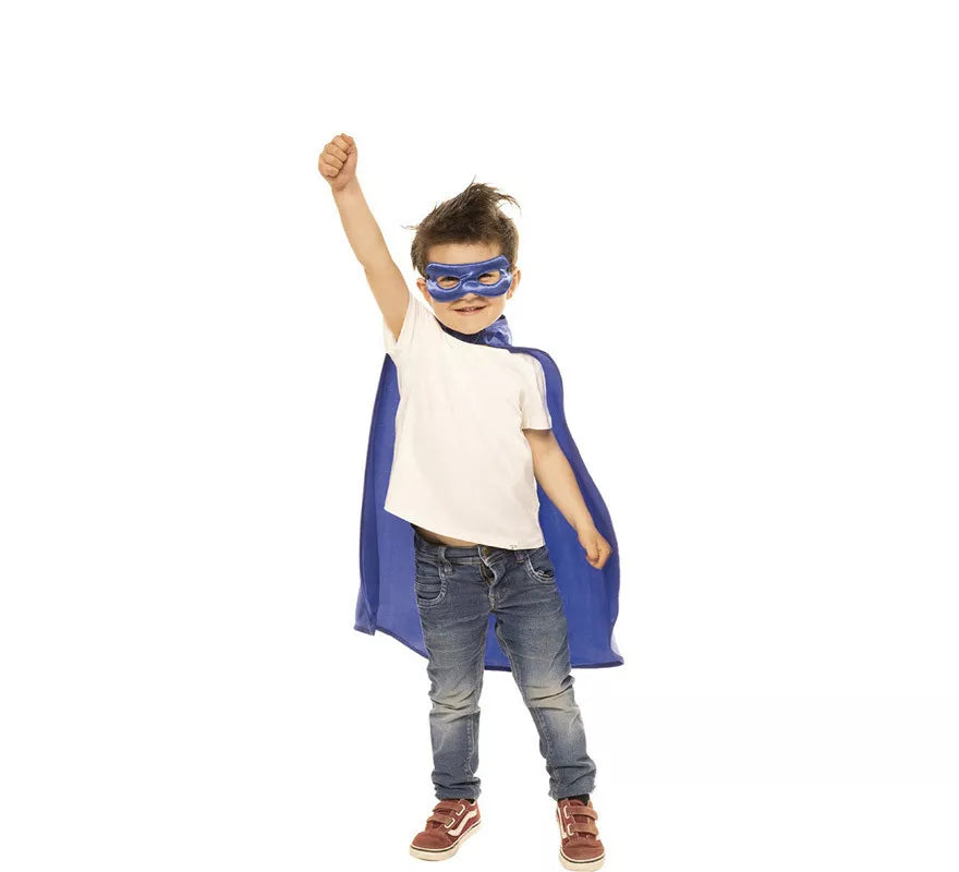 Translation missing: fr.Kit de Superhéroe Azul Infantil: Capa y Antifaz