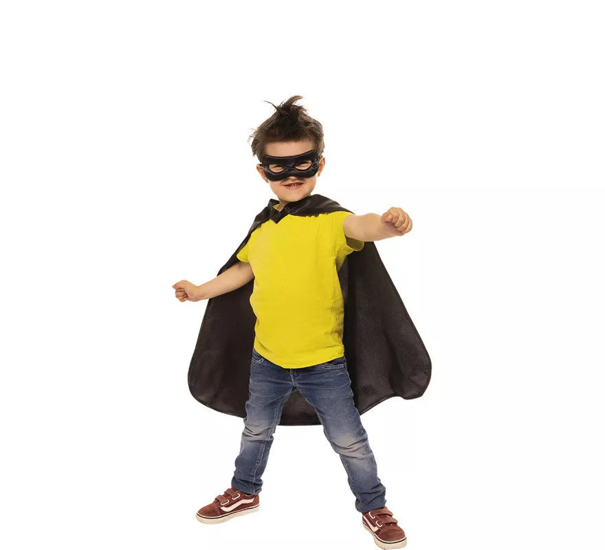 Translation missing: fr.Kit de Superhéroe Negro Infantil: Capa y Antifaz