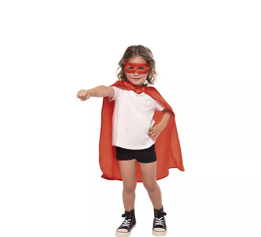 Translation missing: fr.Kit de Superheroína Rojo Infantil: Capa y Antifaz