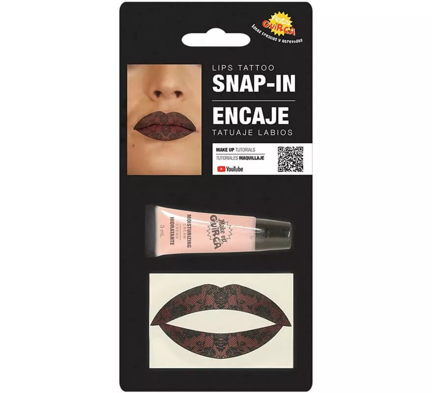 Translation missing: fr.Kit de Tatuaje Labios de Encaje con Hidratante