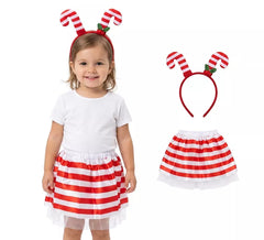 Kit tutu et bandeau en canne de sucrerie pour fille