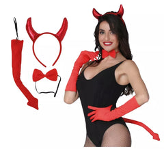 Kit de Démon avec diadème, noeud papillon et queue