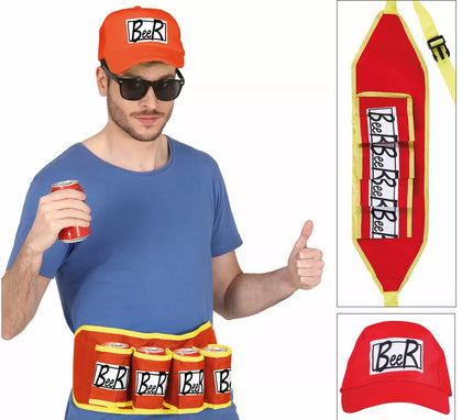 Kit Fiesta de la Cerveza: Gorra y Cinturón Porta Cervezas