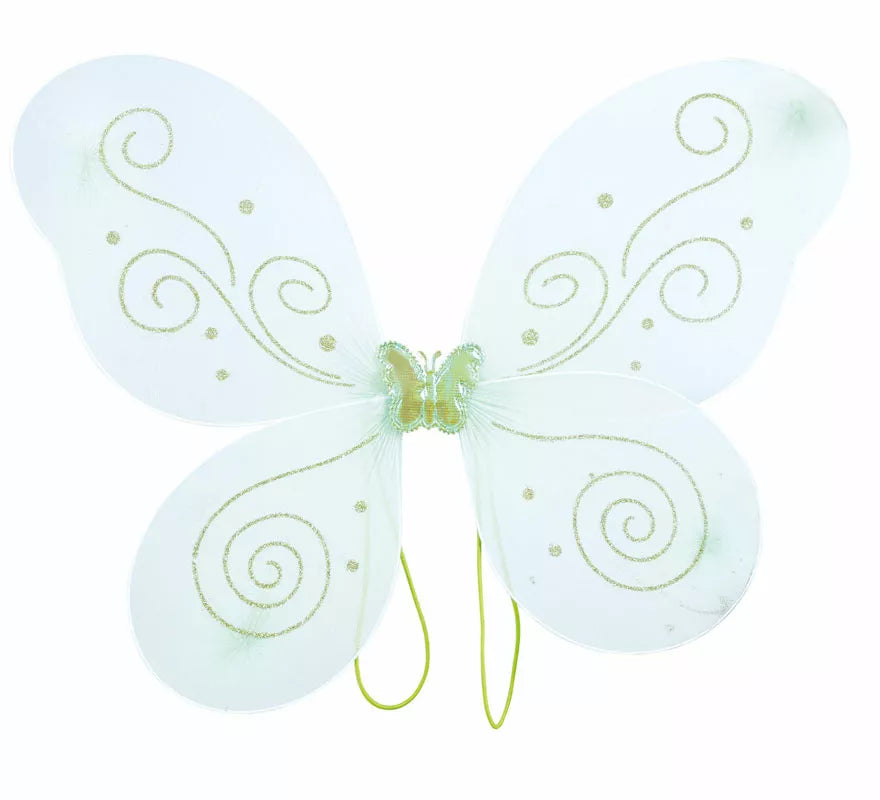 Translation missing: fr.Kit Hada Mariposa Verde: Diadema, Varita y Alas de 35x40 cm