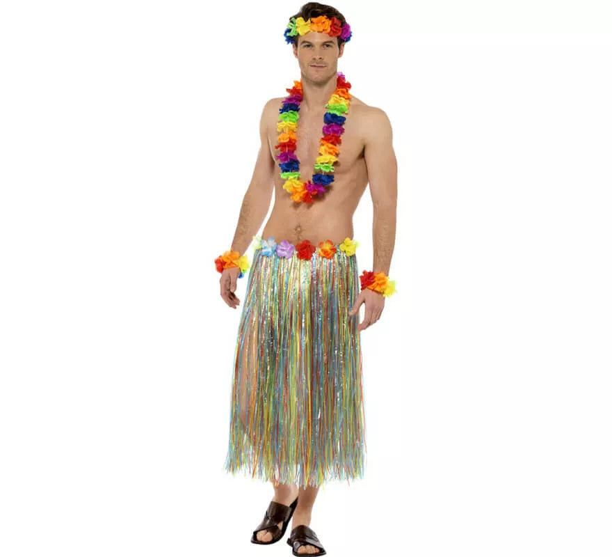 Translation missing: fr.Kit Hawaiano Arco iris: Collar, Diadema y Muñequera