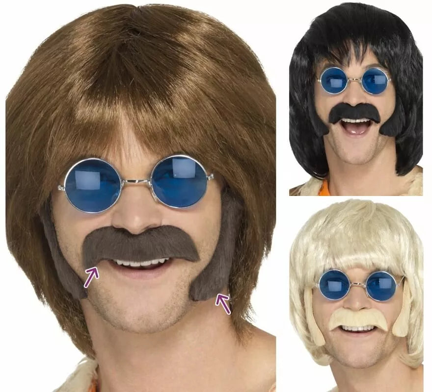 Translation missing: fr.Kit Hippie: Patillas y Bigote en varios colores