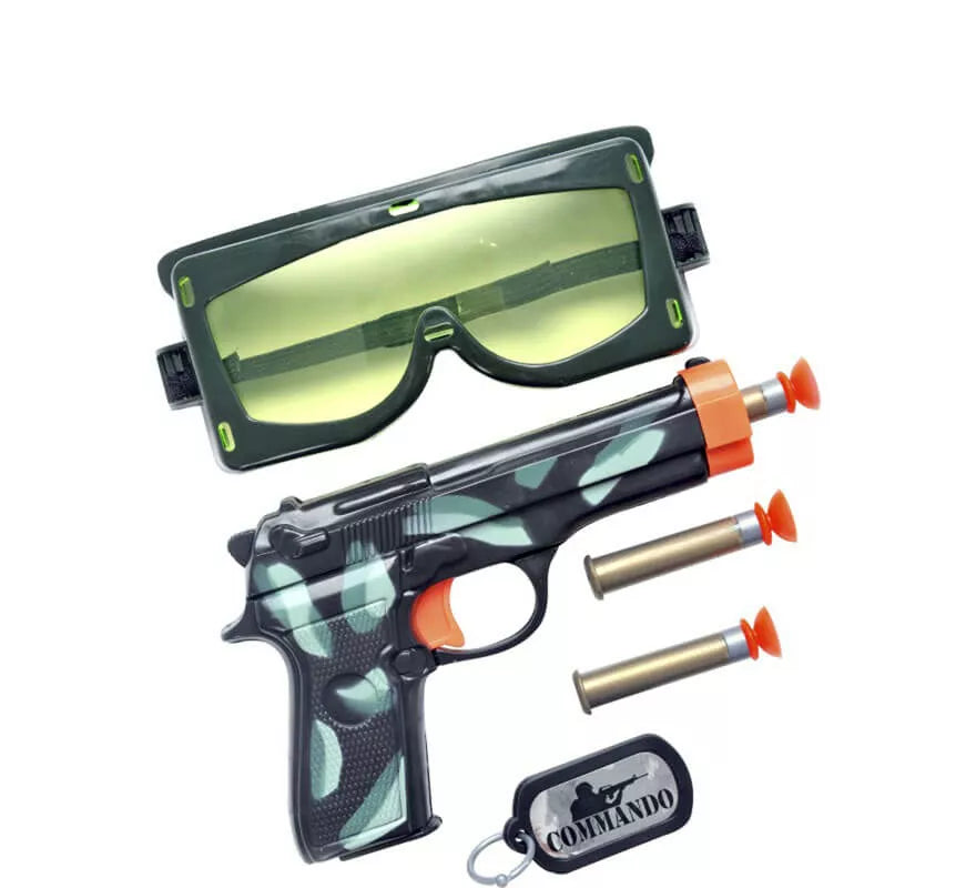 Translation missing: fr.Kit Militar: Pistola, Balas, Gafas de Protección y Placa