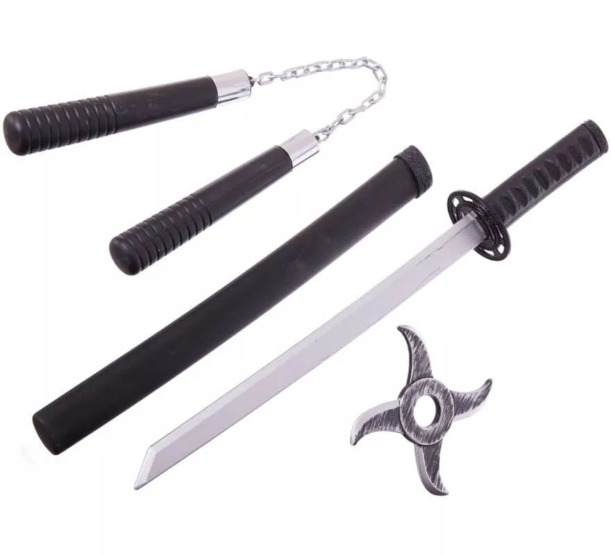 Translation missing: fr.Kit Ninja: Estrella, Nunchaku y Espada de 55 cm