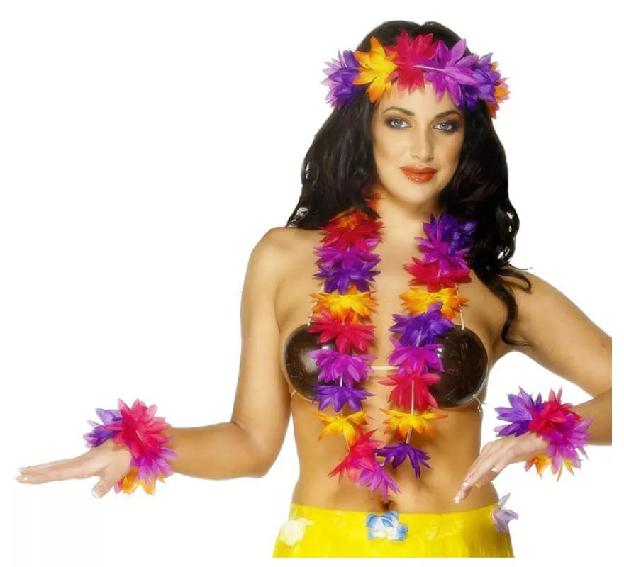 Translation missing: fr.Kit o conjunto Hawaiano multicolor para mujer