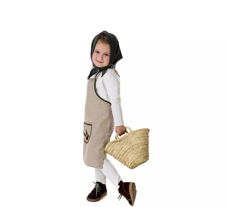 Translation missing: fr.Kit o Disfraz de Castañera Beige Hojas-Castaña para niña