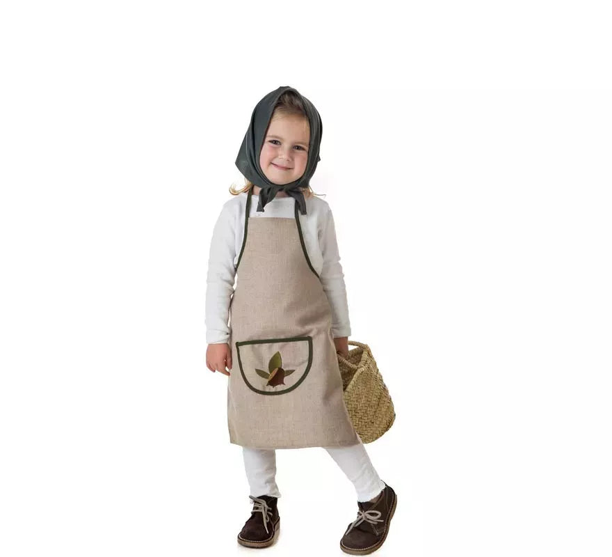 Translation missing: fr.Kit o Disfraz de Castañera Beige Hojas-Castaña para niña