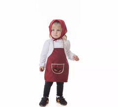 Kit ou Costume de Chestañera Bordeaux María pour fille: Tablier et Mouchoir