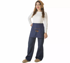 Kit de déguisement de vendeuse de châtaignes en jean pour femme : tablier et écharpe