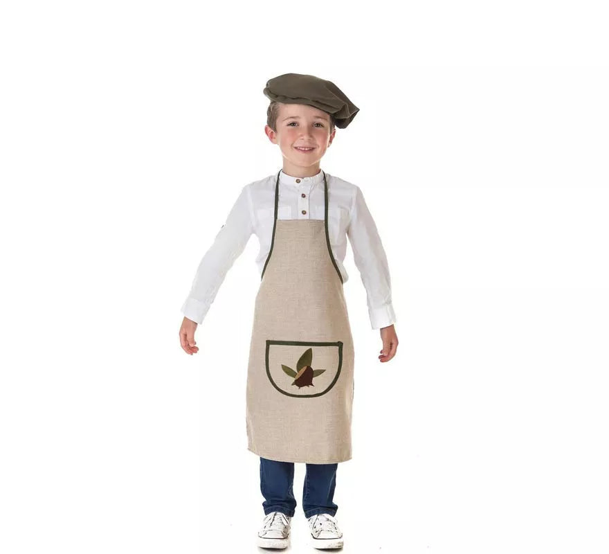 Translation missing: fr.Kit o Disfraz de Castañero Beige Hojas-Castaña para niño