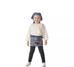 Kit ou Déguisement de Marchand de Marrons à Carreaux Bleus pour fille
