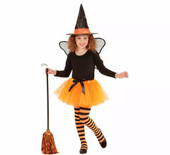 Kit de déguisement de sorcière pour fille : tutu, ailes et chapeau