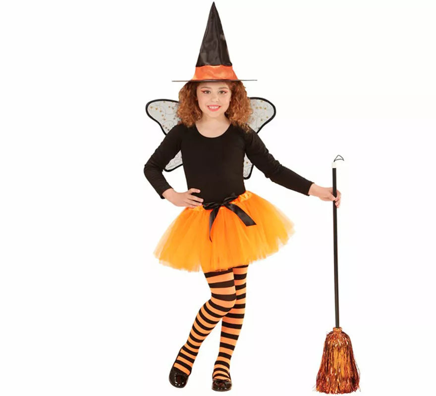 Kit o Disfraz de Hada Bruja para niña: Tutu, Alas y Sombrero