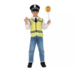 Kit de costume de policier pour enfants : gilet, chapeau et chemise