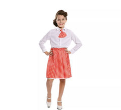 Kit Pin-Up Rouge pour les filles: jupe et cravate