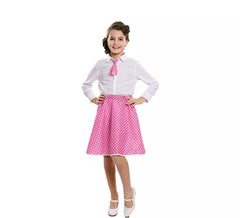 Kit de pin up rose pour les filles: jupe et cravate