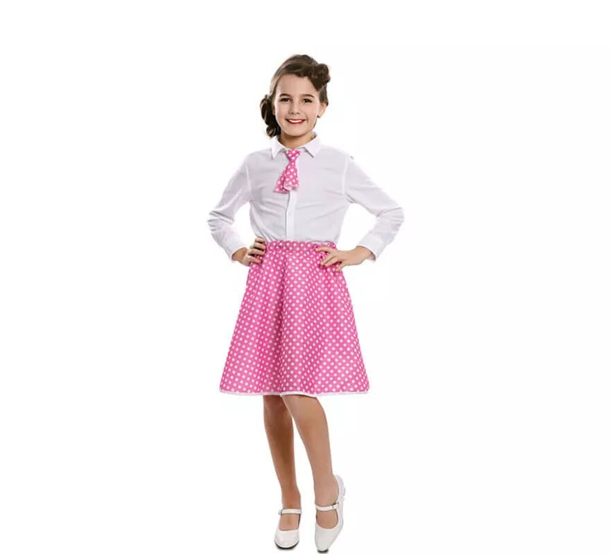 Translation missing: fr.Kit Pin-Up Rosa para niña: Falda y Corbata